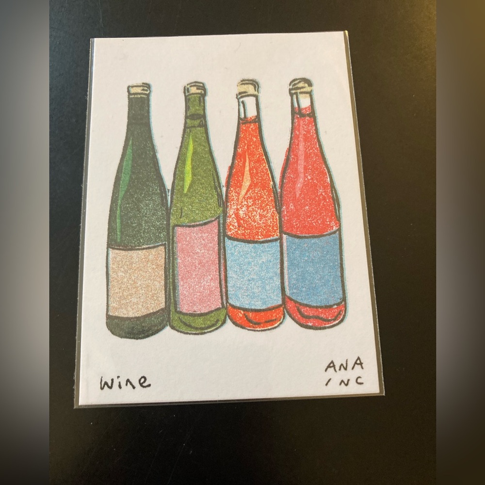 Wine Bottles - Ana Anastasia Inciardi Mini Print - NYC Vending Machine - New